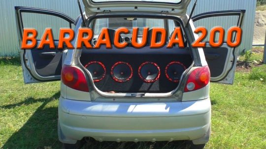 4 динамика DL Audio Barracuda 200 в полке дэу матиз